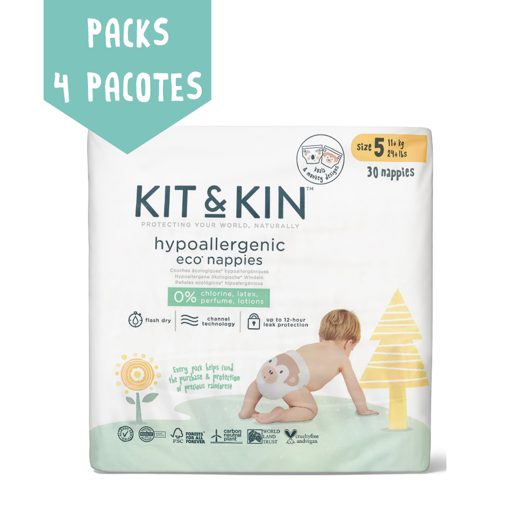 Pack - Fralda Ecológica Kit&amp;Kin T5 - 4 Pacotes image